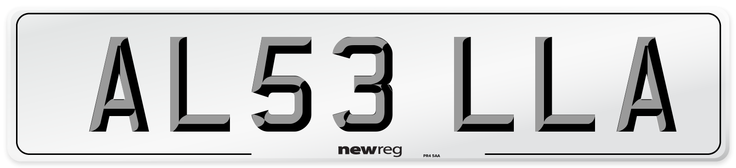 AL53 LLA Number Plate from New Reg